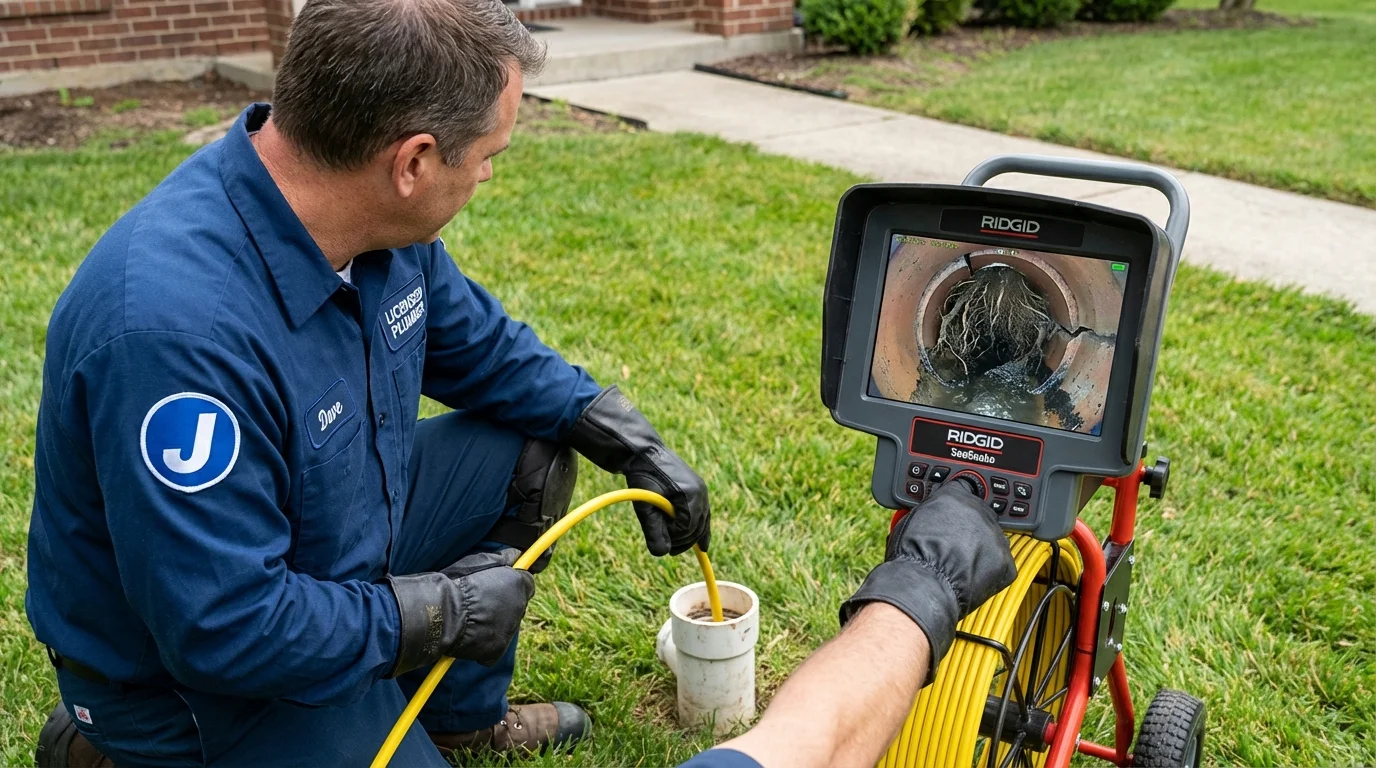 Sewer camera inspection being performed by Johns Plumbing LLC in Buena Vista